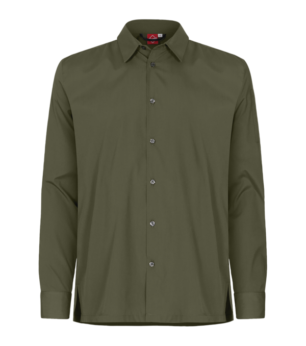 Segers Arbetskläder Unisex Serveringsskjorta/Kockskjorta 1013 Olivgrön Arbetskläder Restaurang