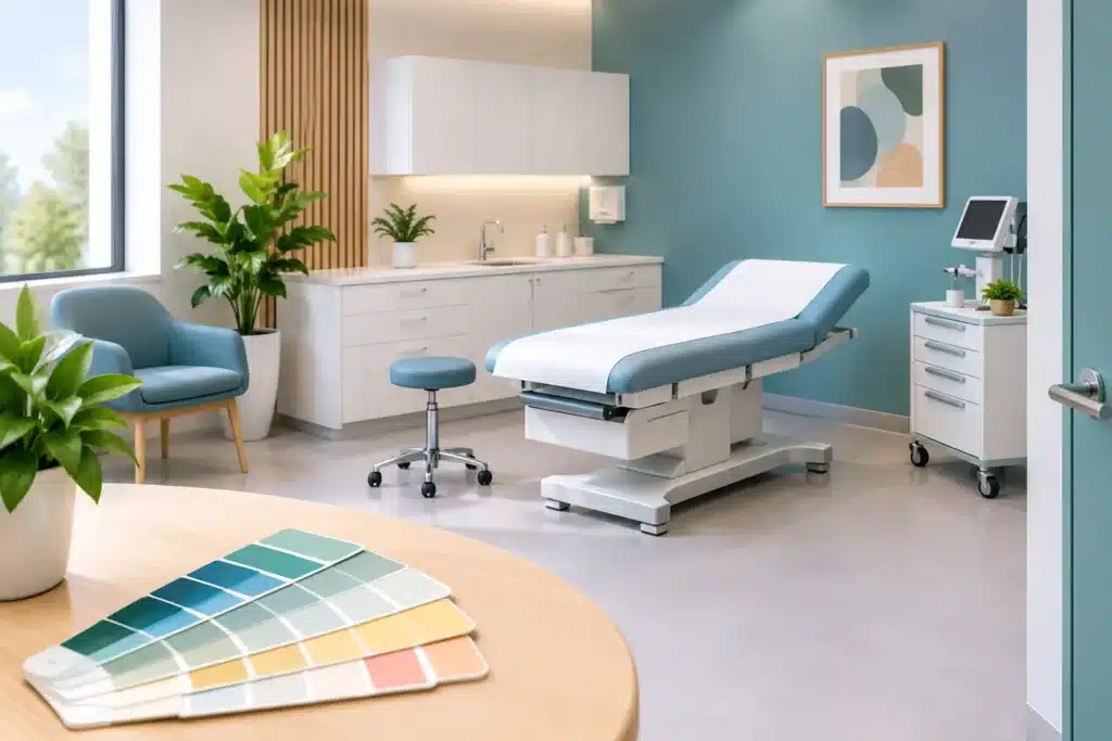 Färgval för professionell klinikmiljö som fungerar